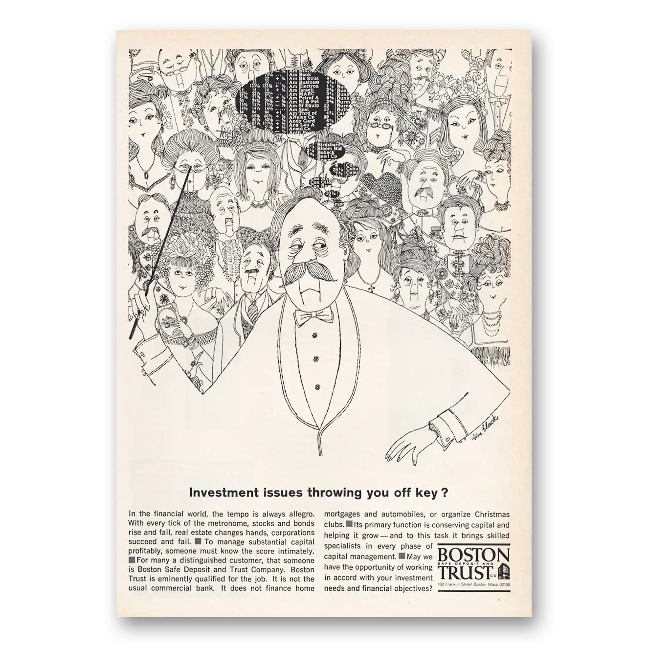 1965 Boston Trust Print Ad | Investment Issues