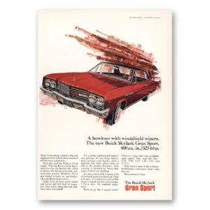 1965 Buick Skylark Print Ad | Howitzer With Windshield Wipers