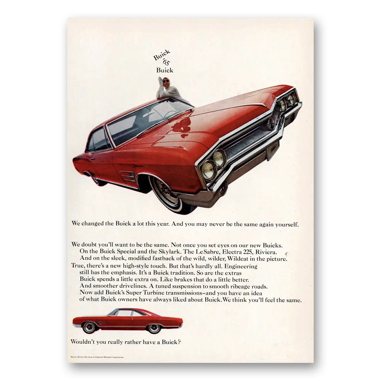 1965 Buick Riviera Print Ad | Changed Buick