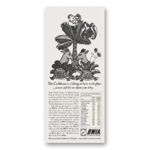 1965 BWIA Airline Print Ad | Caribbean