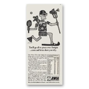 1965 BWIA Airline Print Ad | Antigua