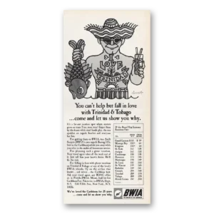 1965 BWIA Airline Print Ad | Trinidad Tobago
