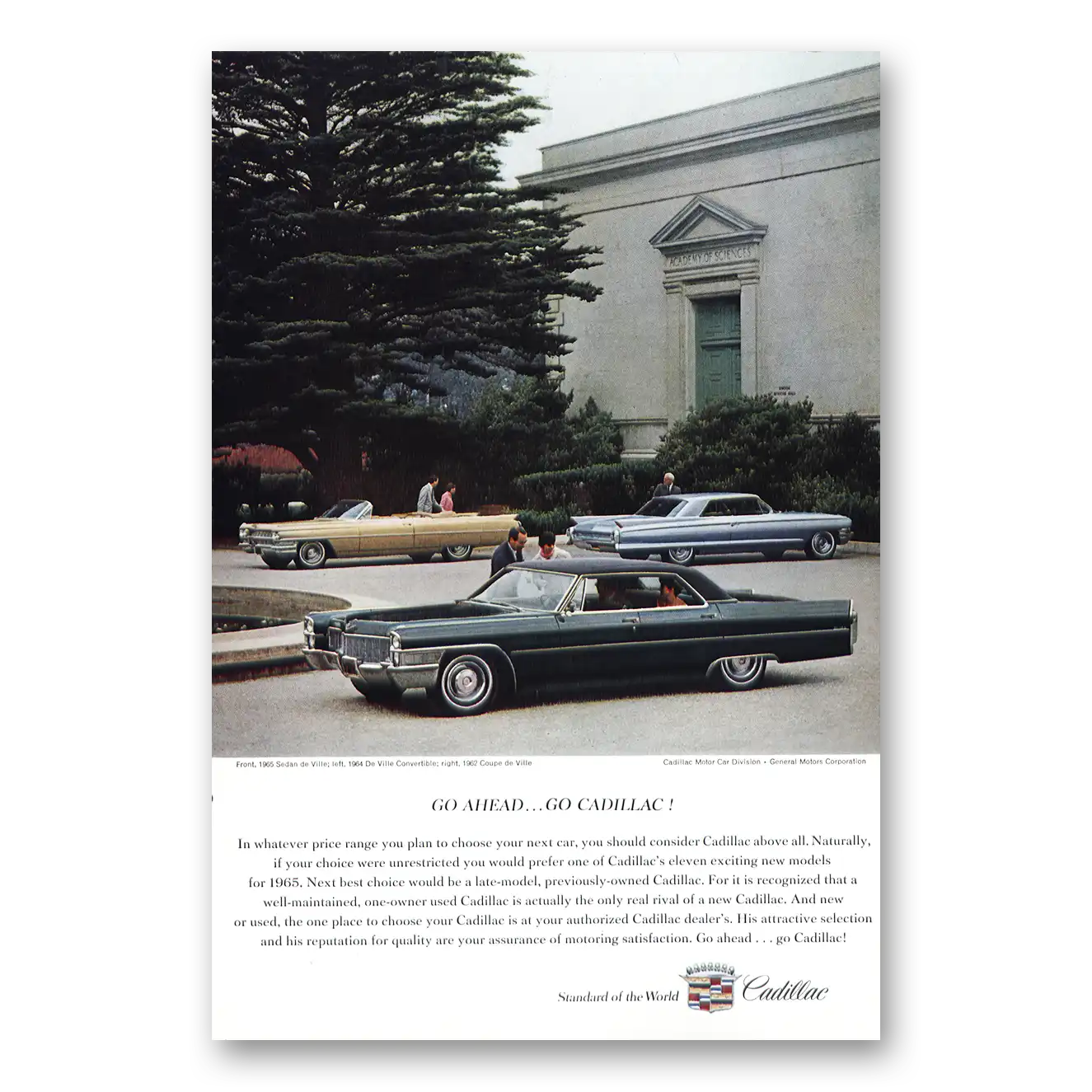 1965 Cadillac DeVille Print Ad | Convertible Coupe Deville