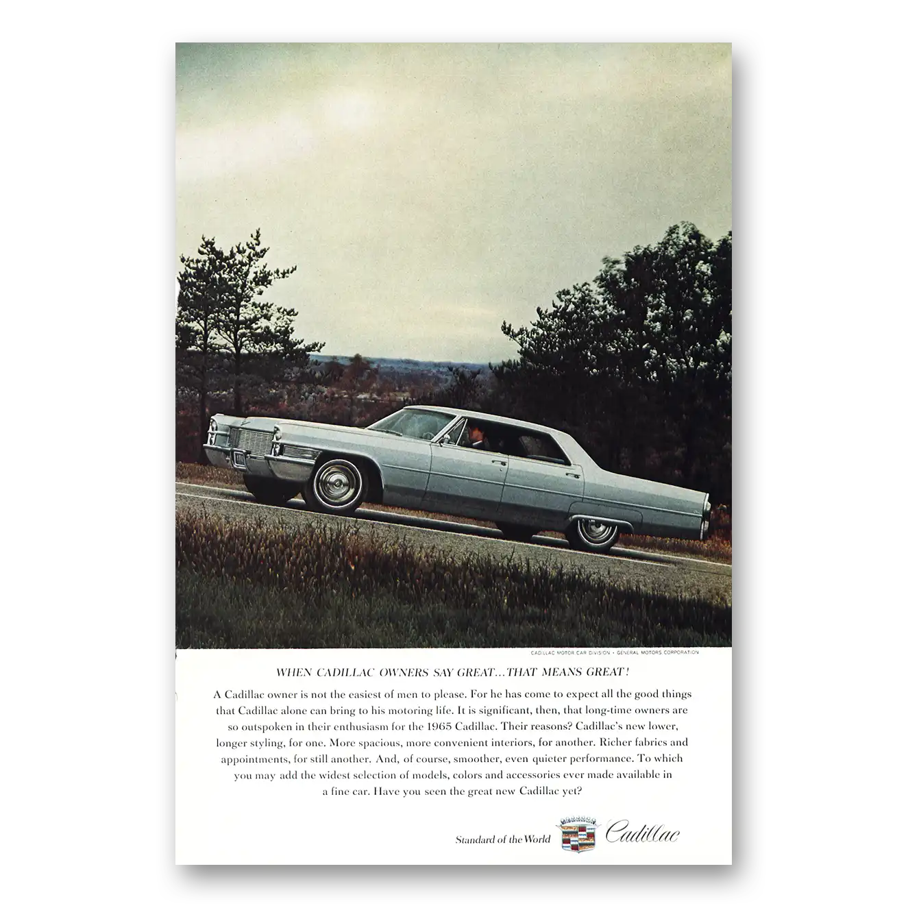 1965 Cadillac Print Ad | Say Great