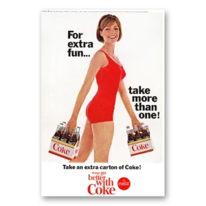 1965 Coca Cola Print Ad | For Extra Fun Take More Than One