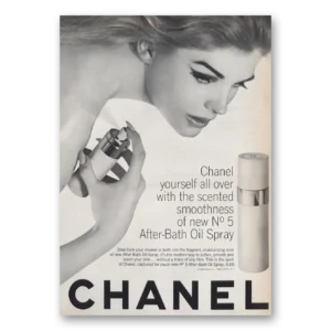 1965 Chanel No 5 Print Ad | After Bath Oil