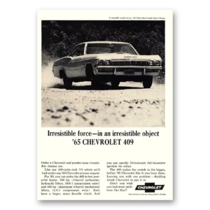 1965 Chevrolet Impala Print Ad | Irresistible Force
