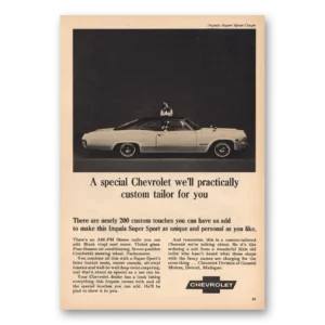 1965 Chevrolet Impala Print Ad | Practically Custom Tailor