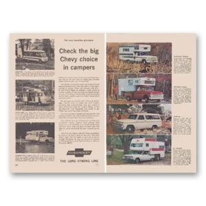 1965 Chevrolet Custom Camper Print Ad | Choice Campers