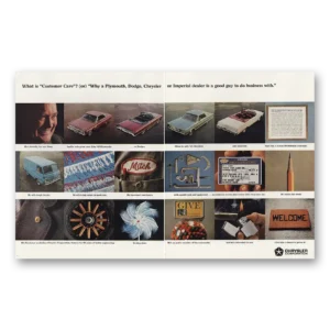 1965 Chrysler Corporation Print Ad | Customer Care