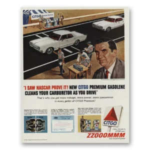 1967 Citgo Gasolene Print Ad | Ed Mcmahon