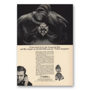 1965 F J Cooper Print Ad | Inaugural Ball