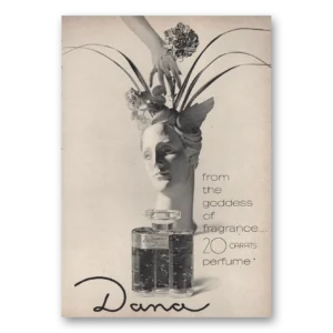 1965 Dana Perfumes Print Ad | Goddess Of Fragrance