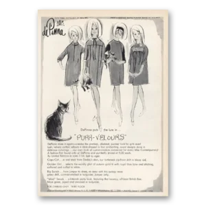 1965 DePinna Print Ad | Purr Velours