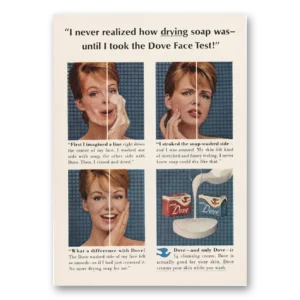1965 Dove Soap Print Ad | Face Test