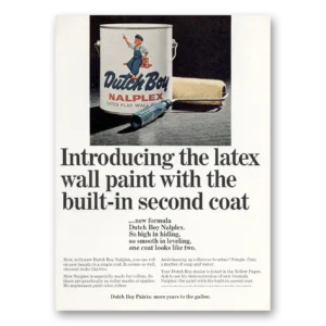1965 Dutch Boy Paint Print Ad | Latex Wall Paint