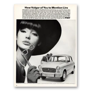 1965 Fiat Print Ad | How Vulgar