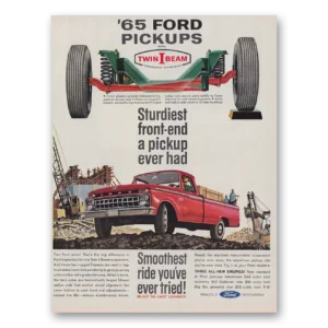 1965 Ford Pickup Print Ad | Sturdiest