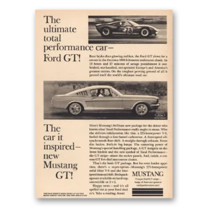 1965 Ford Mustang Print Ad | Ultimate Total Performance Car