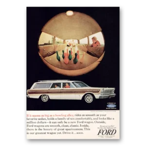 1965 Ford Wagons Print Ad | Bowling Alley