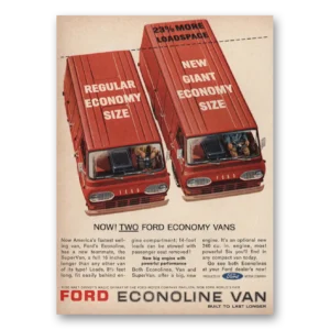 1965 Ford Econoline Van Print Ad | Economy Giant