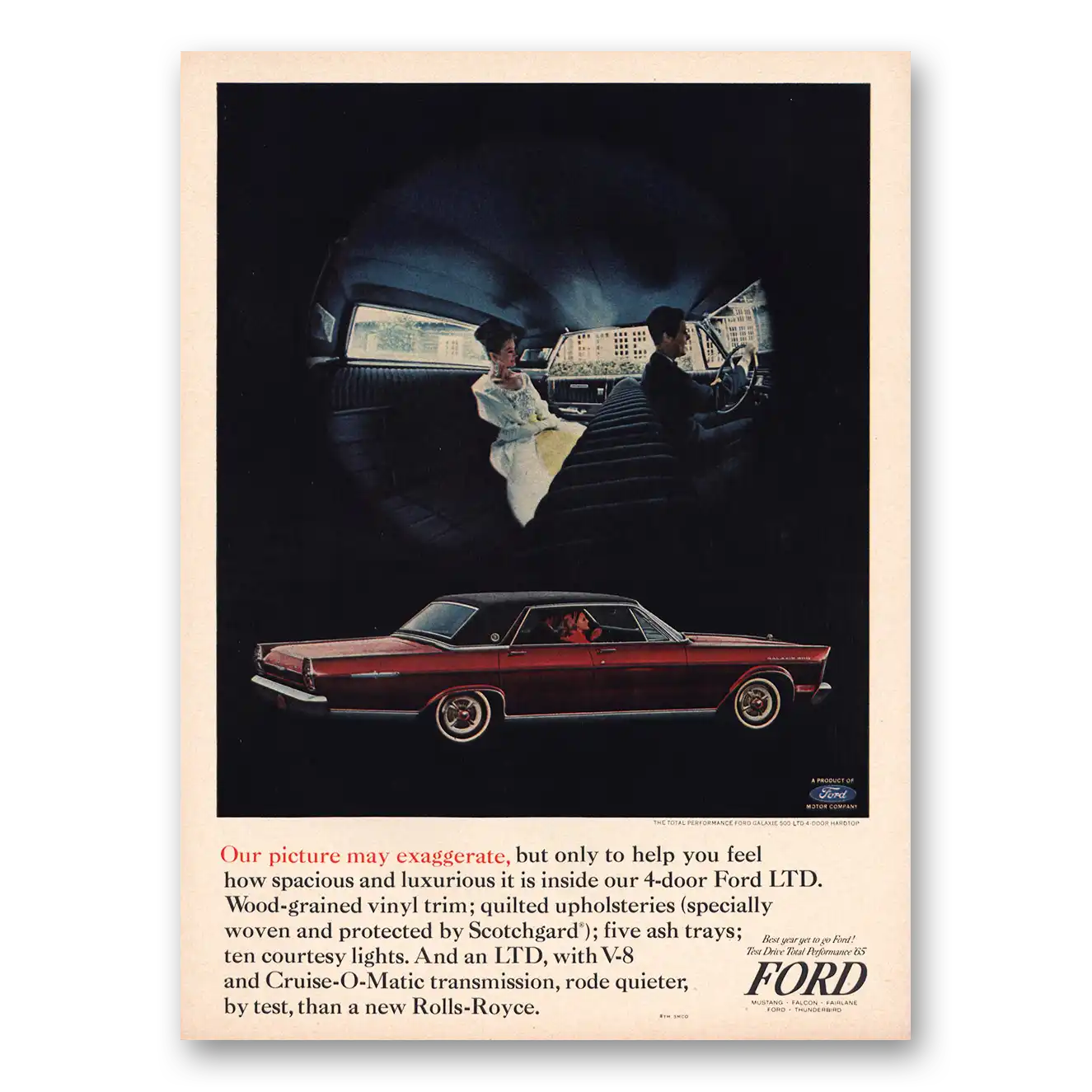 1965 Ford LTD Print Ad | May Exaggerate