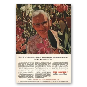 1965 Fort Lauderdale Florida Print Ad | Green Pleasant Clime Helps People Grow