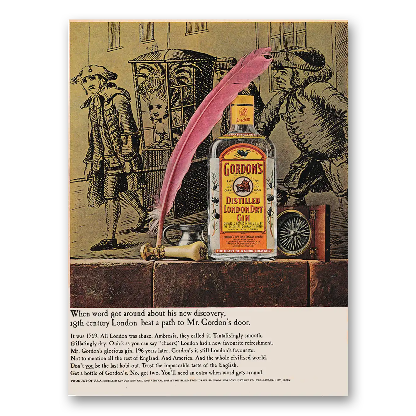 1965 Gordons Gin Print Ad | New Discovery
