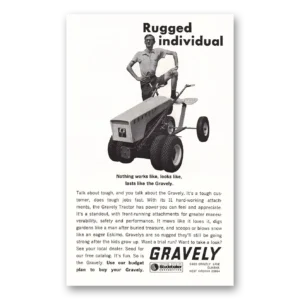 1965 Gravely Tractors Print Ad | Rugged Individual