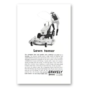 1965 Gravely Mowers Print Ad | Lawn Tamer