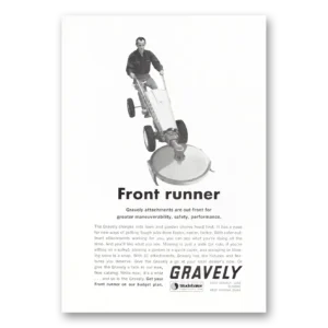 1965 Gravely Mowers Print Ad | Front Runner