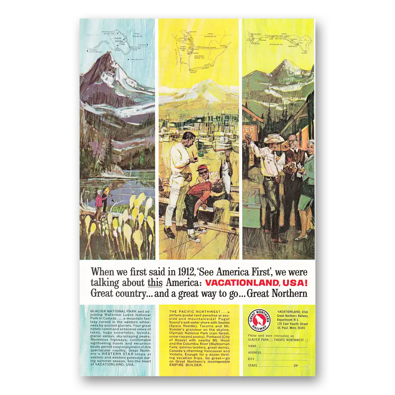 1965 Great Northern Railway Print Ad | First Said