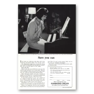 1965 Hammond Organ Print Ad | Sure You Can