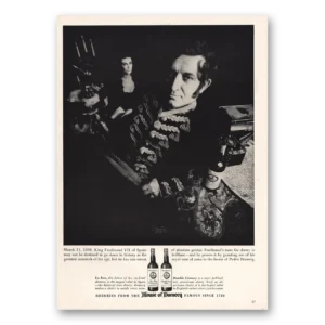 1965 House of Domecq Sherries Print Ad | King Ferdinand Vii Spain