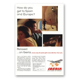 1965 Iberia Airlines Print Ad | Spain Relaxed