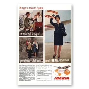 1965 Iberia Airlines Print Ad | Take To Spain