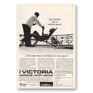 1965 Inacres Line Print Ad | Victoria Caribbean Luxury Cruises