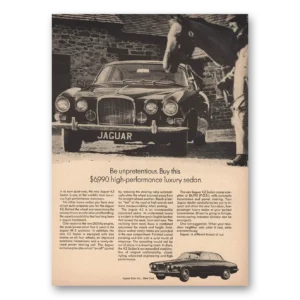1965 Jaguar 4.2 Sedan Print Ad | Unpretentious