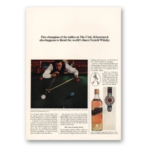 1966 Johnnie Walker Black Label Print Ad | Kilmarnock