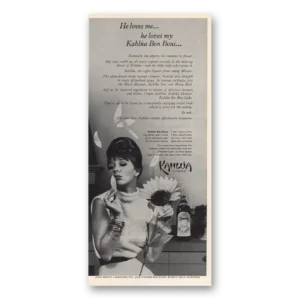 1965 Kahlua Print Ad | He Loves My Kahlua Bon Bons