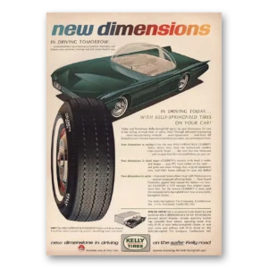 1965 Kelly Springfield Tires Print Ad | Dimensions