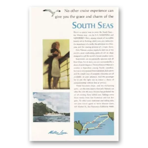 1965 Matson Line Print Ad | South Seas