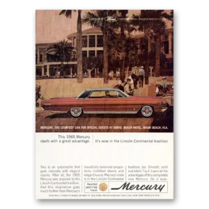 1965 Mercury Print Ad | Doral Beach Hotel
