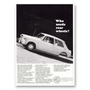 1965 MG Sports Sedan Print Ad | Rear Wheels