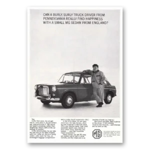 1965 MG Sports Sedan Print Ad | Burly Surly