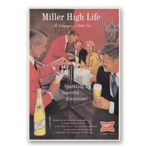 1965 Miller Beer Print Ad | Sparkling