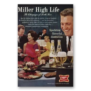 1965 Miller Beer Print Ad | Holiday Hosts
