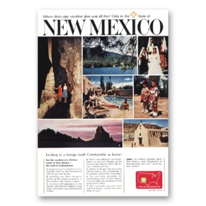 1965 New Mexico Print Ad | Exciting As Foreign Land