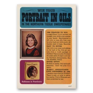 1965 Northern Tissue Print Ad | Portrait Oils