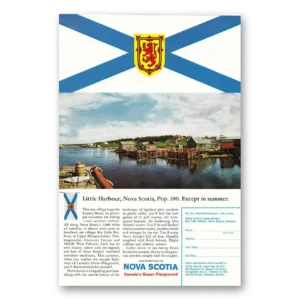 1965 Nova Scotia Canada Print Ad | Little Harbour